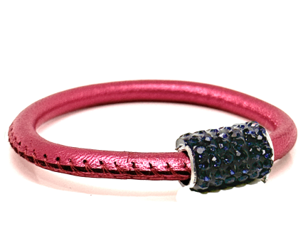Girocollo Party Pink Chiusura Magnetica Cristalli Blu Notte