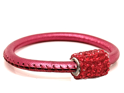 Girocollo Party Pink Chiusura Magnetica Cristalli Rosso
