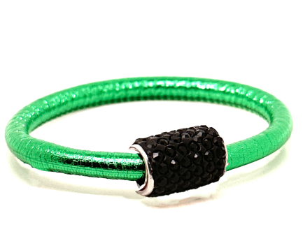 Girocollo Party Green Chiusura Magnetica Cristalli Nero