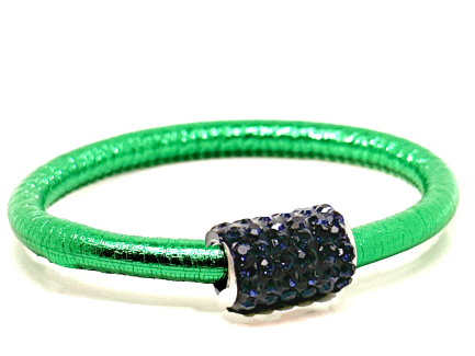 Braccialetto Party Green Chiusura Magnetica Cristalli Blu Notte