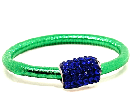 Girocollo Party Green Chiusura Magnetica Cristalli Blu