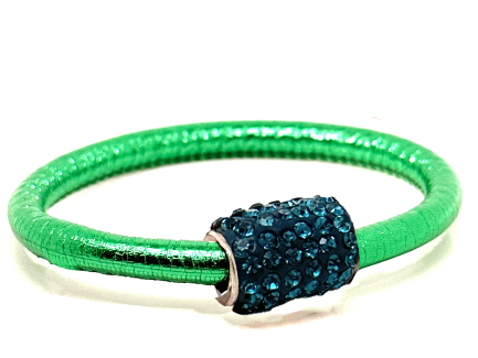 Girocollo Party Green Chiusura Magnetica Cristalli Ottanium