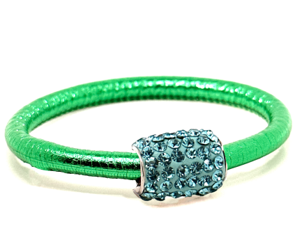 Girocollo Party Green Chiusura Magnetica Cristalli Turchese