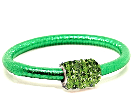 Girocollo Party Green Chiusura Magnetica Cristalli Verde Chiaro