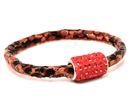 Girocollo Snake Orange Chiusura Magnetica Cristalli Arancione