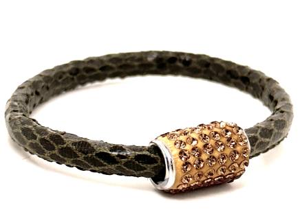 Girocollo Snake Moss Chiusura Magnetica Cristalli Oro
