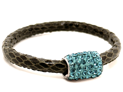 Girocollo Snake Moss Chiusura Magnetica Cristalli Turchese