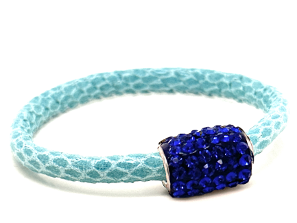 Girocollo Snake Tiffany Chiusura Magnetica Cristalli Blu