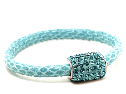 Girocollo Snake Tiffany Chiusura Magnetica Cristalli Turchese