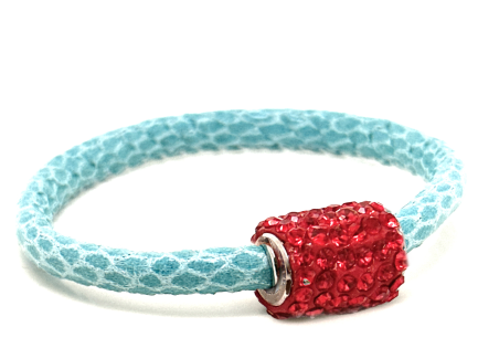 Girocollo Snake Tiffany Chiusura Magnetica Cristalli Rosso