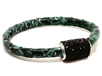 Girocollo Snake Mint Chiusura Magnetica Cristalli Nero