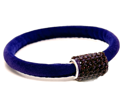 Braccialetto Venice Night Chiusura Magnetica Cristalli Viola