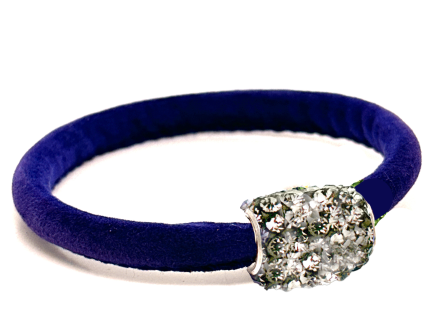 Girocollo Venice Night Chiusura Magnetica Cristalli Grigio Perla