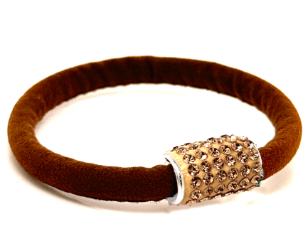 Girocollo Venice Brown Chiusura Magnetica Cristalli Oro