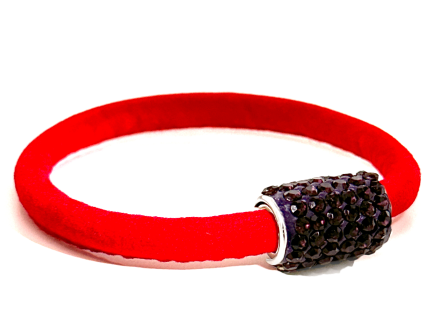 Girocollo Venice Red Chiusura Magnetica Cristalli Viola