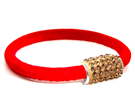 Girocollo Venice Red Chiusura Magnetica Cristalli Oro