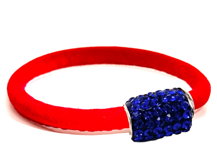 Girocollo Venice Red Chiusura Magnetica Cristalli Blu