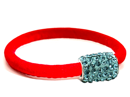 Girocollo Venice Red Chiusura Magnetica Cristalli Turchese