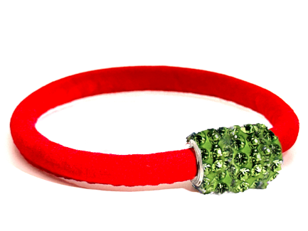 Girocollo Venice Red Chiusura Magnetica Cristalli Verde Chiaro