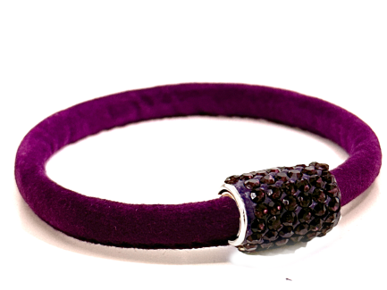 Braccialetto Venice Violet Chiusura Magnetica Cristalli Viola