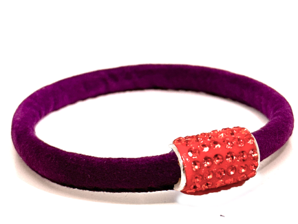 Braccialetto Venice Violet Chiusura Magnetica Cristalli Arancione